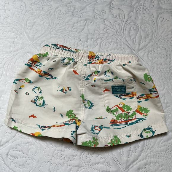 Zara Island Print Swim Shorts Size 3/4 - Picture 4 of 5
